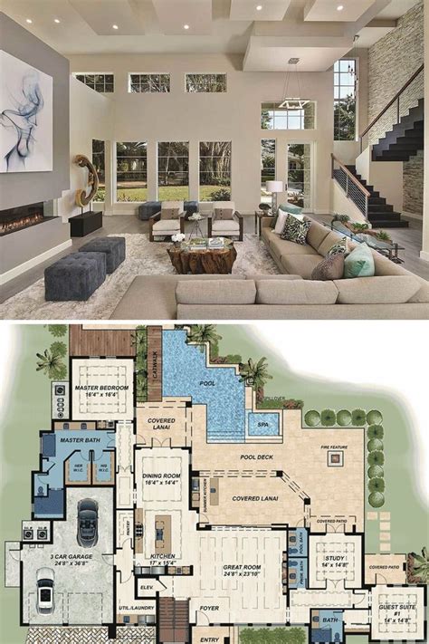 modern mansion house layout.